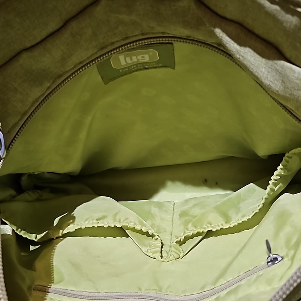 Lug Taxicab Shoulder Tote Bag Green Quilted Travel - Picture 4 of 4